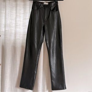 Abercrombie & Fit 90's Straight Ultra High Rise Vegan Leather Pants